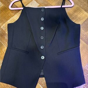 Mango Classic Black Sleeveless Blouse